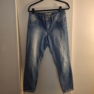 Royalty For Me Women's Classic Distressed Blue Denim Jeans